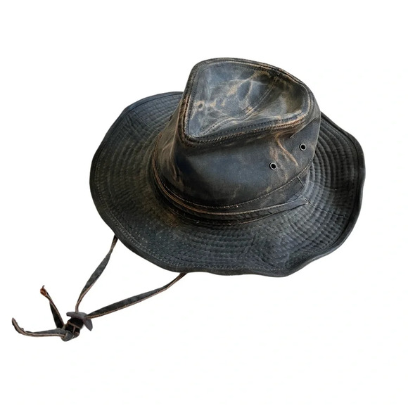 Sold Dorfman Pacific Co. DPC Vegan leather Cotton Western Cowboy Hat Medium - Picture 2 of 7